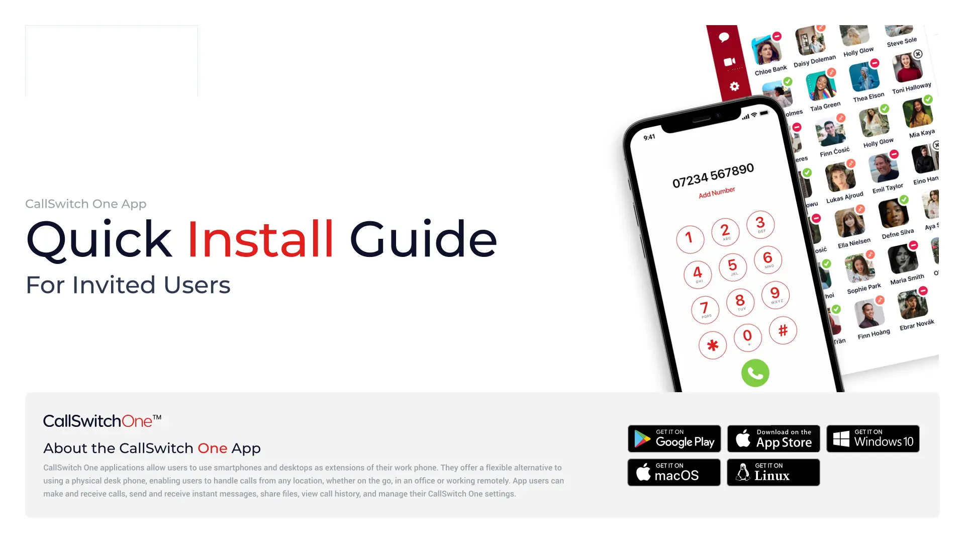 CallswitchOne Invited User Guide